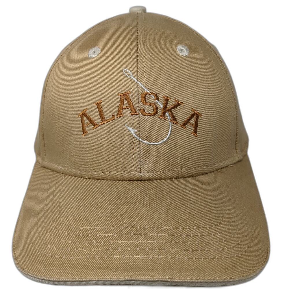 Arctic Circle Enterprises Alaska Baseball Cap Brown One Size Fishing Hook Hat